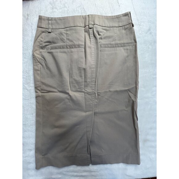 Peserico Womens Beige Knee-Length Straight Pencil Skirt Size 40 Stretch Italy - Picture 2 of 8